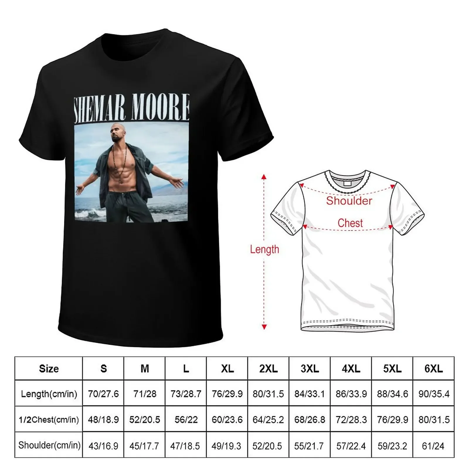 Shemar Moore T-Shirt anime clothes vintage men t shirts high quality