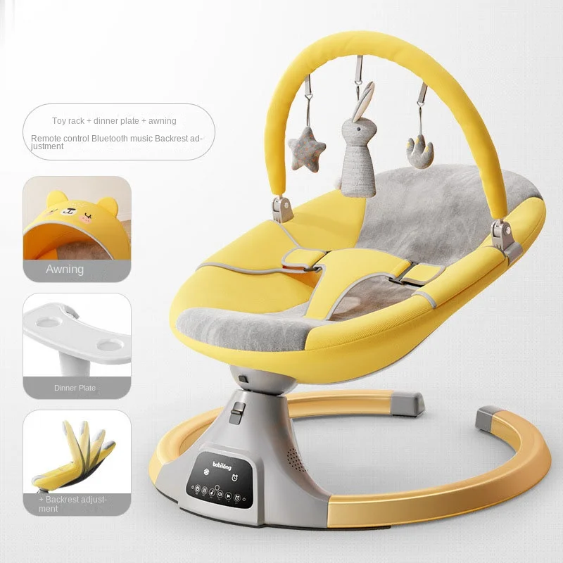 Baby Rocking Chair Electric for Baby Safety Cradle Rocking Chairs Sleeps Newborn Rocker Baby Cribs To Sleep From 0 - 2 Years