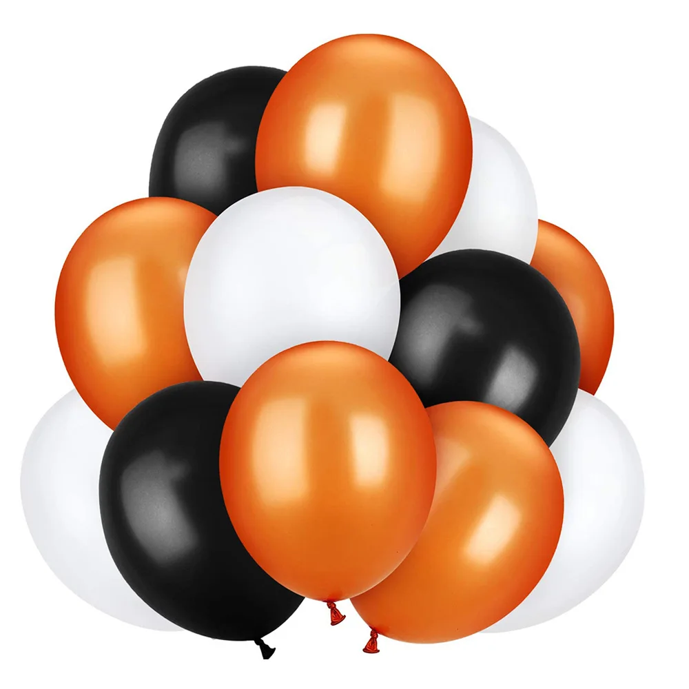 12 inch thick round latex balloons 100 halloween bar dance party decoration and arrangement supplies