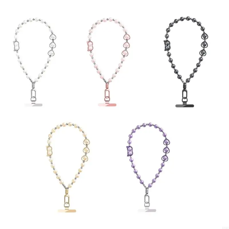 

Элегантный ремешок для телефона с кошачьими глазами и сердечком с металлическими застежками, роскошные не потеряющиеся ремни для