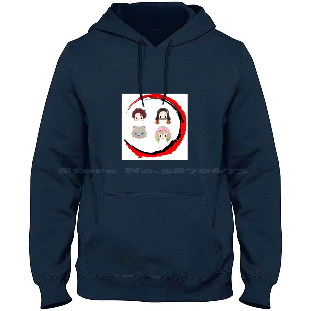 Demon 100% Cotton Hoodie T Shirt Kimetsu No Yaiba Inosuke Hashibira Nezuko Kamado Tanjiro Kamado