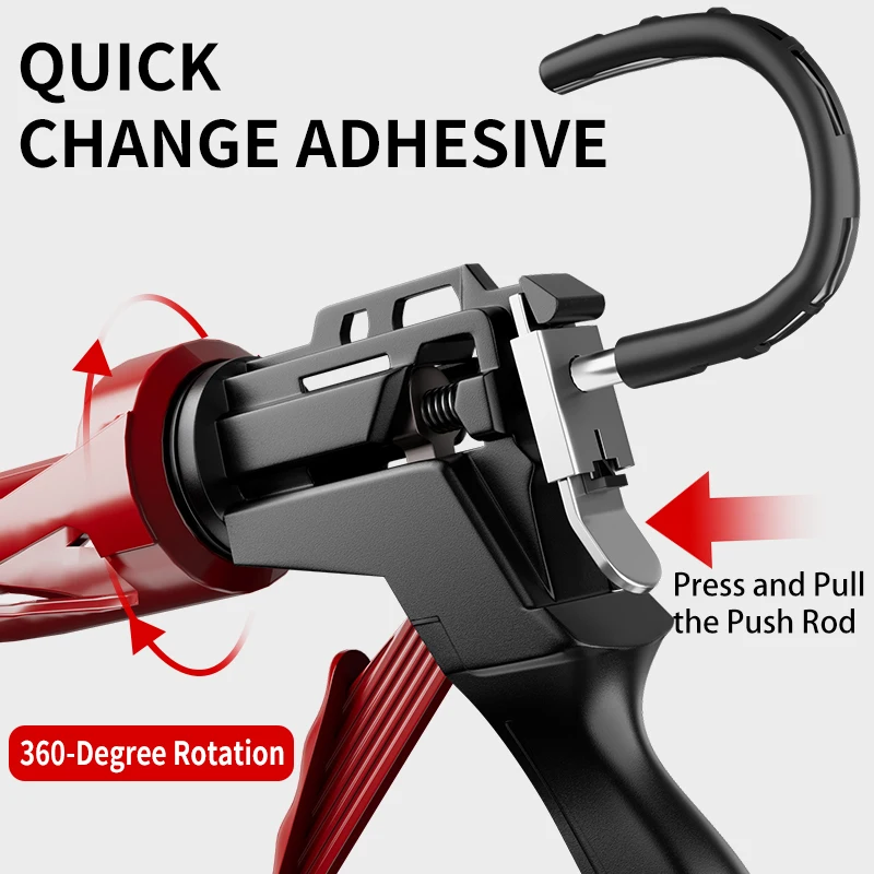 6-bearing Applicator Manual Glue Gun Caulk Barrel Propulsion Lever Principle For Ceramic Tile Seam Home Repair Tool