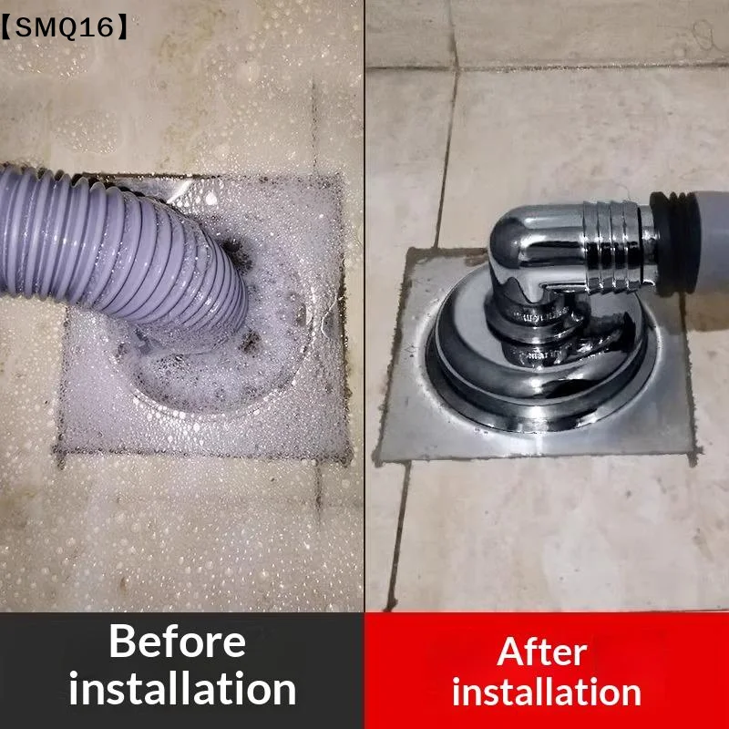 Washing Machine Floor Drain Connector Drain Pipe Sewer Odor And Overflow Preventer Bathroom Three Way Cover【SMQ】