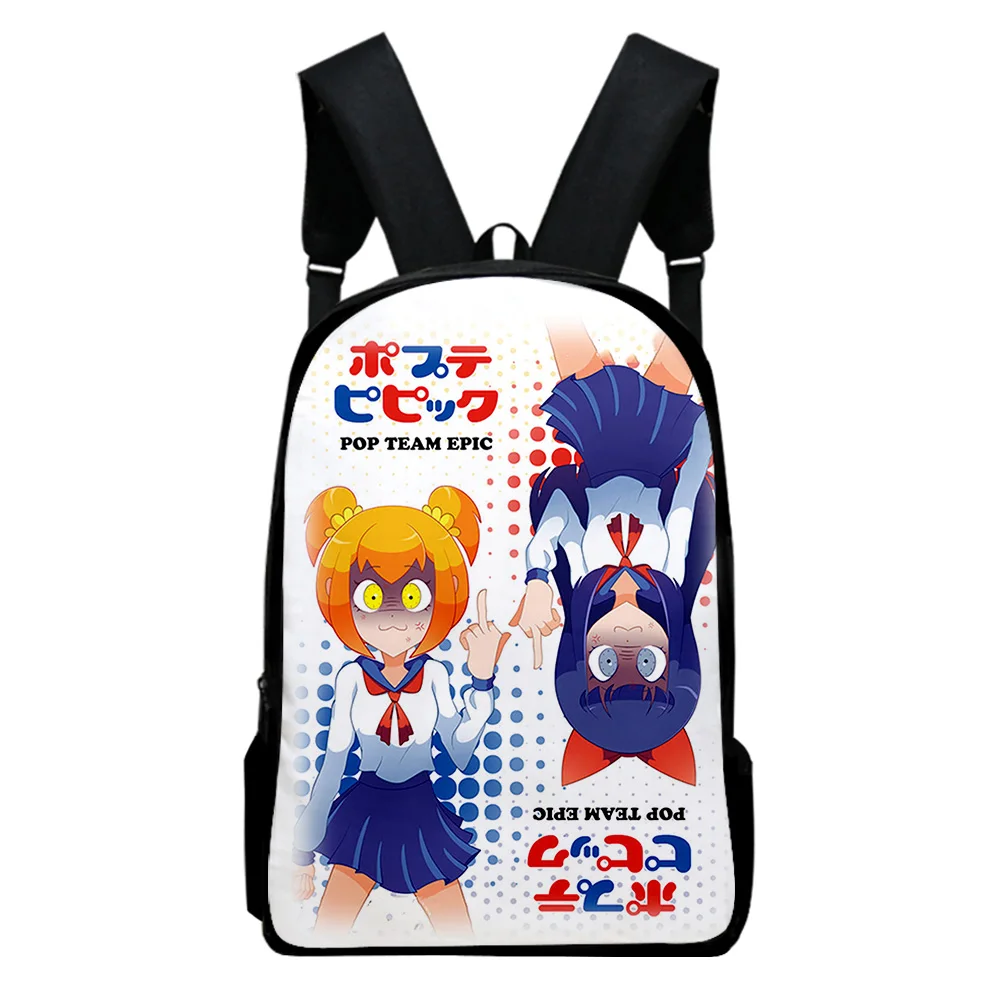 Pop Team Epic 2023 New Japanese Anime Backpack Adult Kids School Bags Unisex Harajuku Daypack Children Cartoon Bags