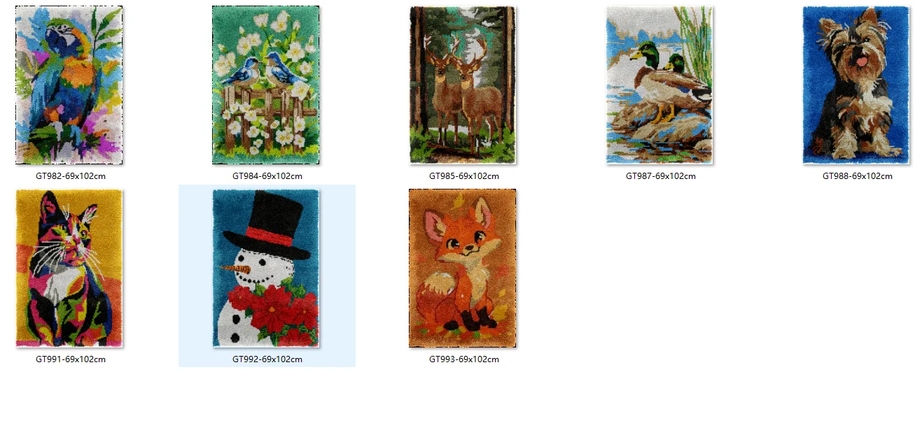 

Bee latch hook kit rug canvas printing ZD694 handwerken knooppakket diy carpet embroidery handmade Flowers new 69-102