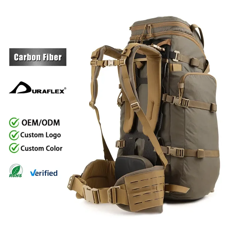 Ultralight Carbon Fiber External Frame for Hiking Backpack Heavy Duty Load Support System Hunting Gear Mount Rack External