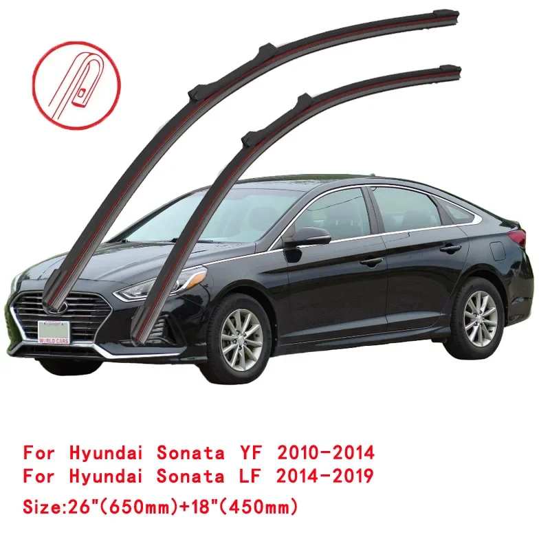 

For Hyundai Sonata EF NF YF LF DN8 1998-2024 Car Windshield Wiper Blade Front Windscreen Washer Accessories Cleaning Replacement