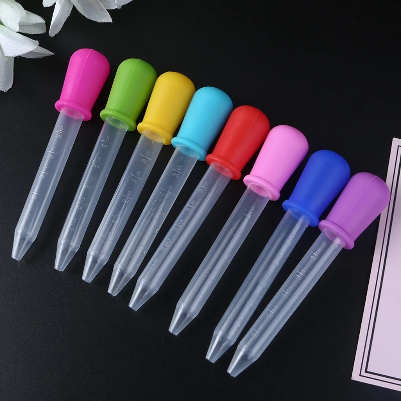 8 Pcs Liquid Droppers Silicone and Plastic Pipettes Transfer Eyedropper