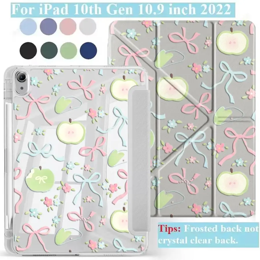 Holder Cover Tablet Case For iPad Pro 2025 Pro 11th 10th 9th 8th 7th 12.9inch Mini 6 7 Air 4 5 M3 M2 M4 11inch Y-Fold Sweet