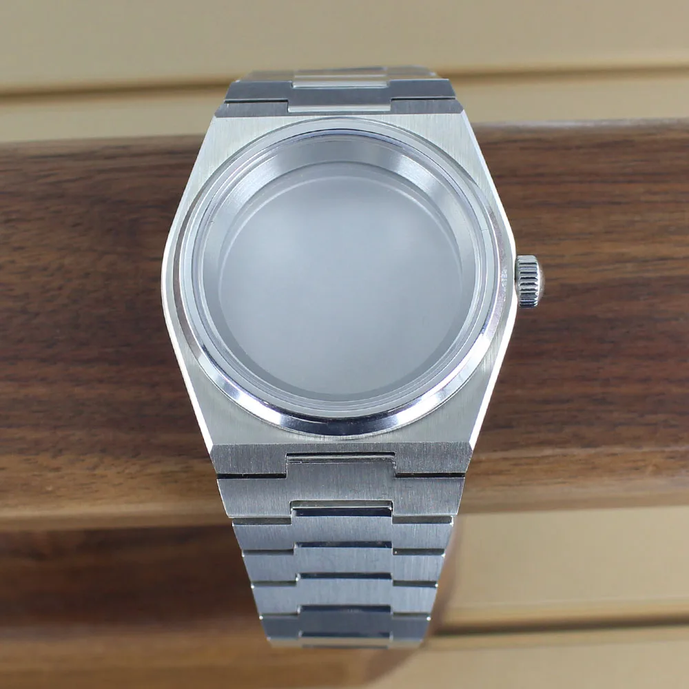 Silvery 40mm Watch Cases Accessories Sapphire For Mod PRX Super Player NH35 NH36 NH38 NH34 NH70 NH72 Movement Solid Bottom Cover
