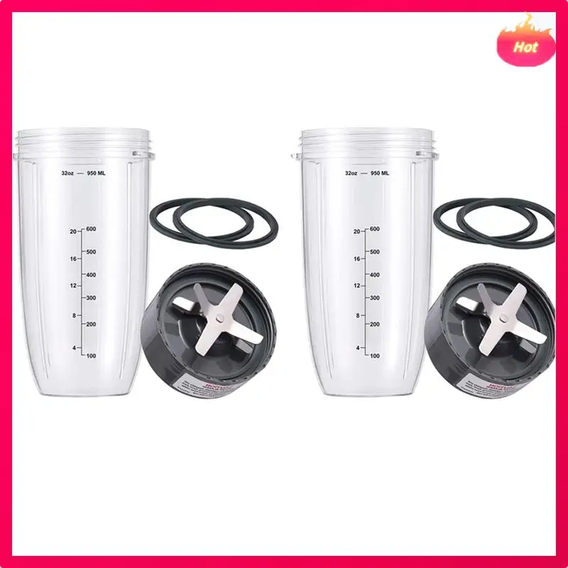 

Compatible For Nutribullet Blender,Replacement Parts With 2 Cups & 2 Blade,For Nutribullet Accessories For 600W And 900W