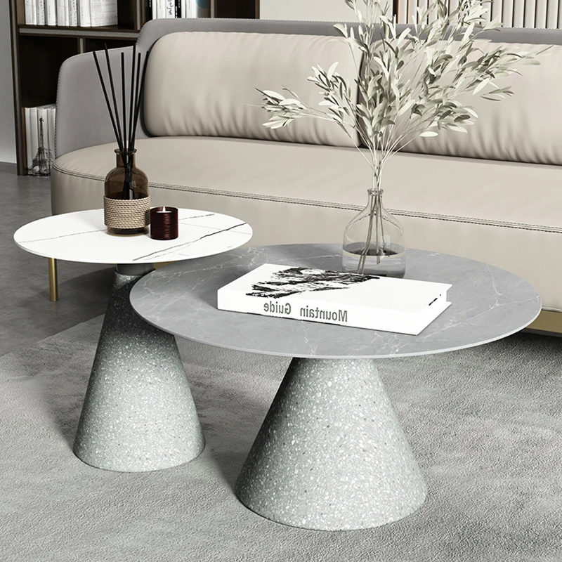 Design Clear Coffee Table Unique Minimalist Aesthetic Round Coffee Table Metal Living Room Neubles De Salon Home Furniture