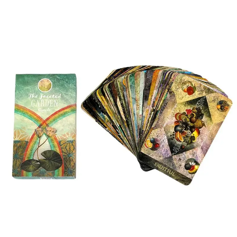 

52pcs Cards Decks The Faceted Garden Oracle Tarot Cards Popular Artistic Mysterious Friend Party Board Game Props Holiday Gifts