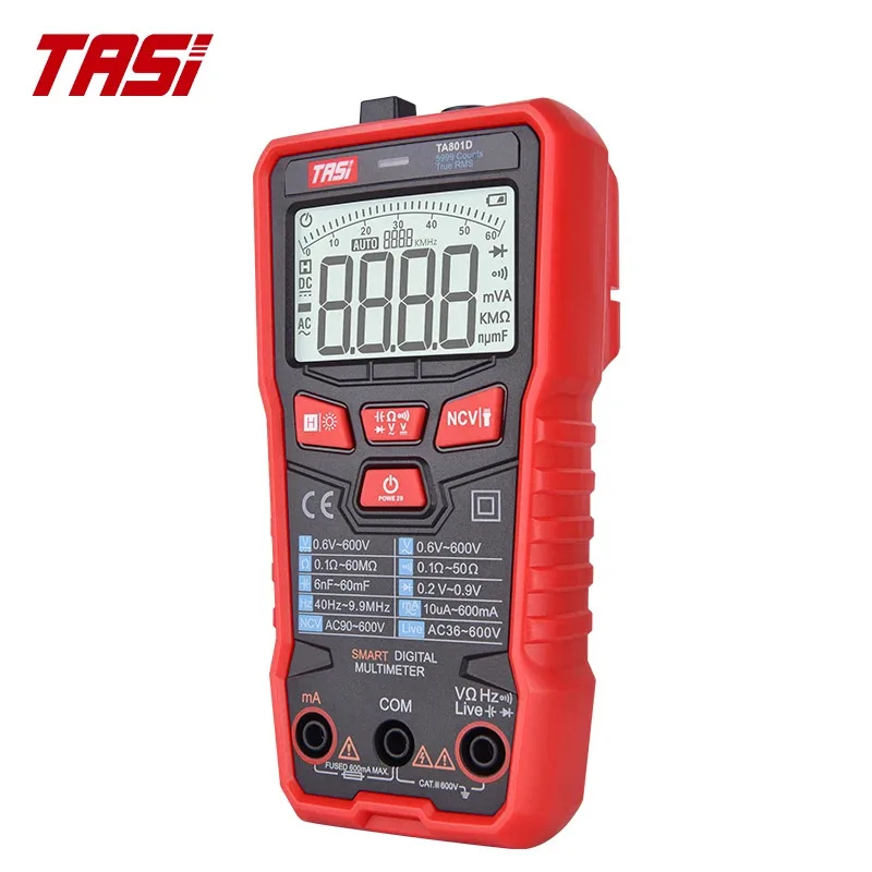 

Для морских перевозок: Профессиональный цифровой перезаряжаемый мультиметр TASI TA801D с высокой точностью (5999 показаний), автоматическим выбором диапазона, настраиваемый под заказ