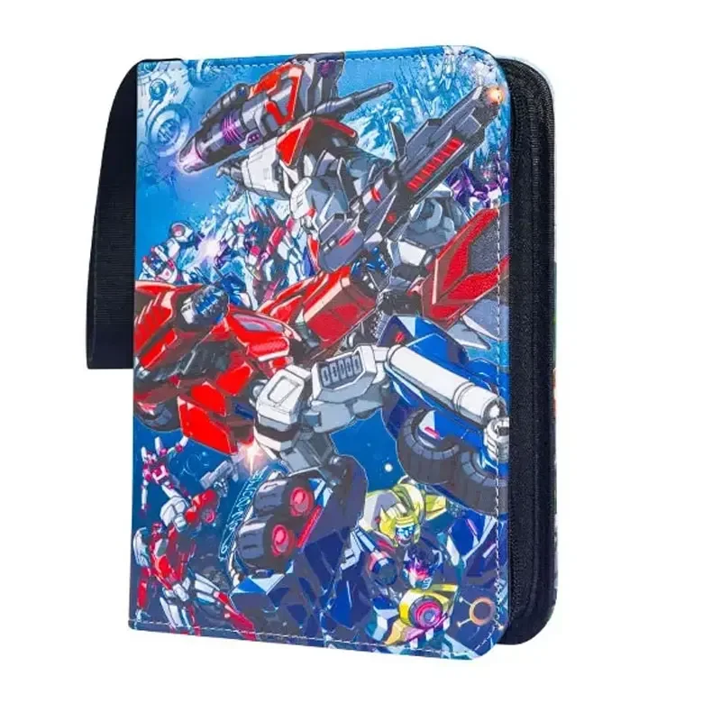 4 Grid Transformers Card Album Book High-capacity Can Hold 400Pcs Cards Binder Cards Zippe Anime High Definition Storage Book