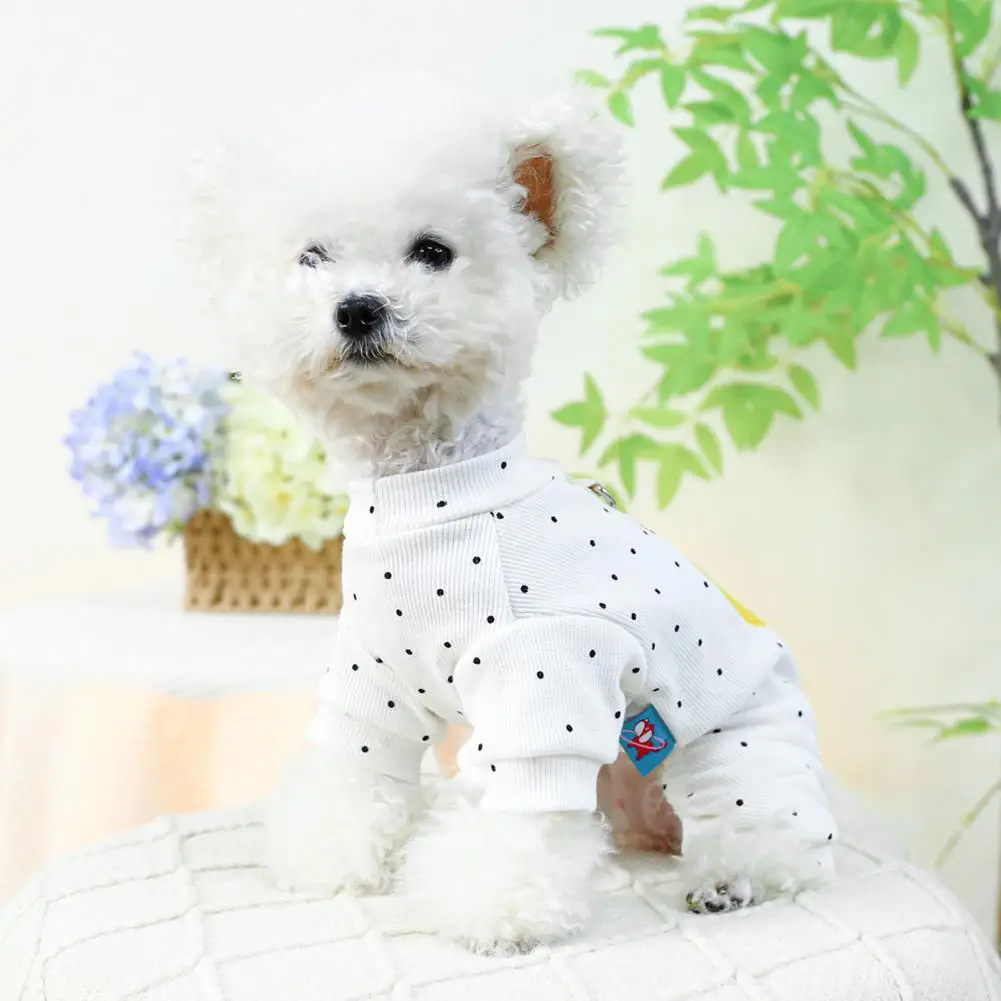 Skin-friendly Pets Loungewear Pet Dress-up Accessories Stylish Dog Loungewear With Traction Ring Pulling Cord Button For Small