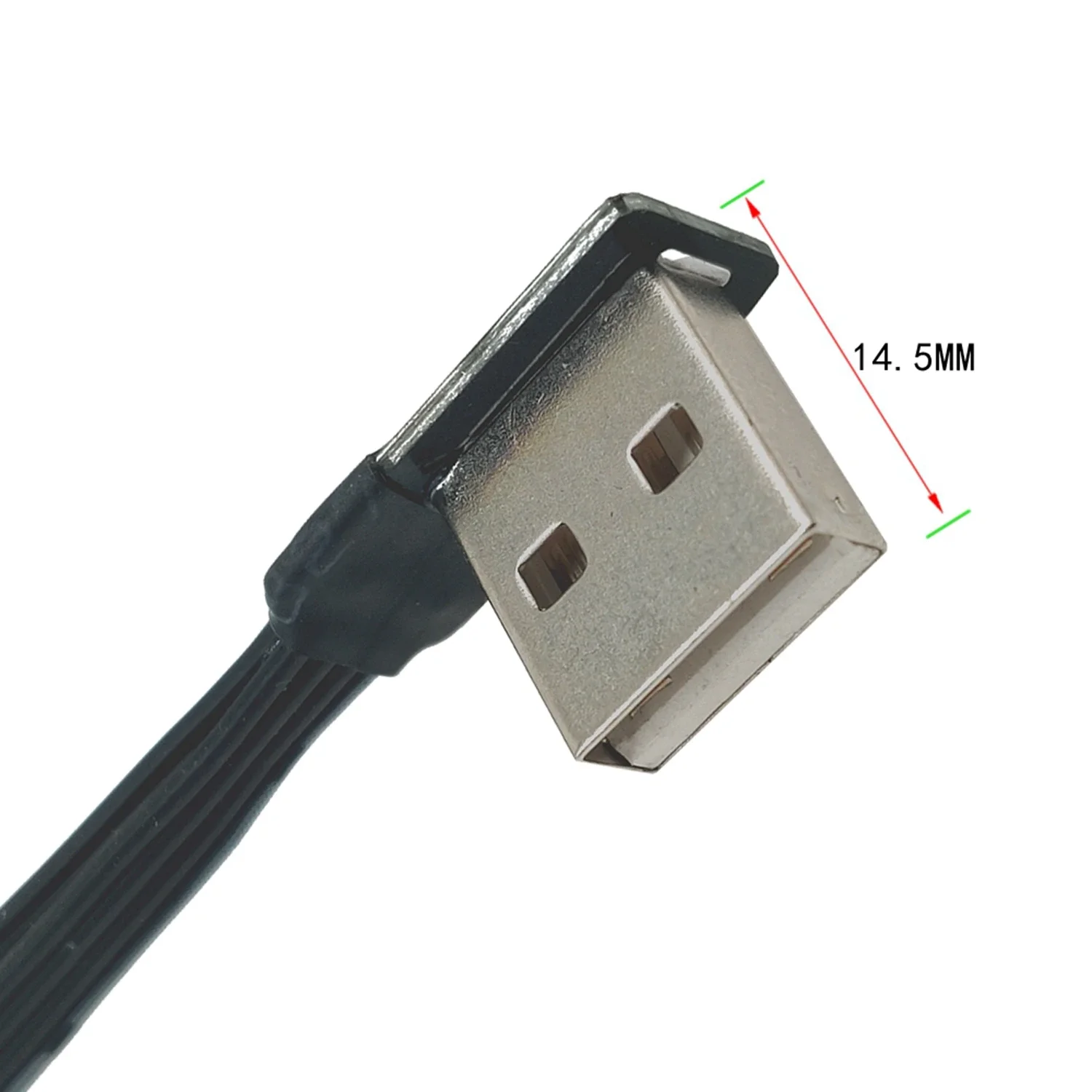 كابل تمديد USB قصير ، كابل USB بزاوية 90 درجة ، محول USB مسطح ، 4-Core ، 26AWG ، 0.1 متر ، 0.2 متر ، 0.3 متر