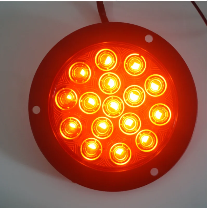 ISURE MARINE 16 LED 4 "مستدير الذيل ضوء دوران إشارة الفرامل وقف عكس ضوء مقطورة شاحنة ضوء 12 فولت 24 فولت