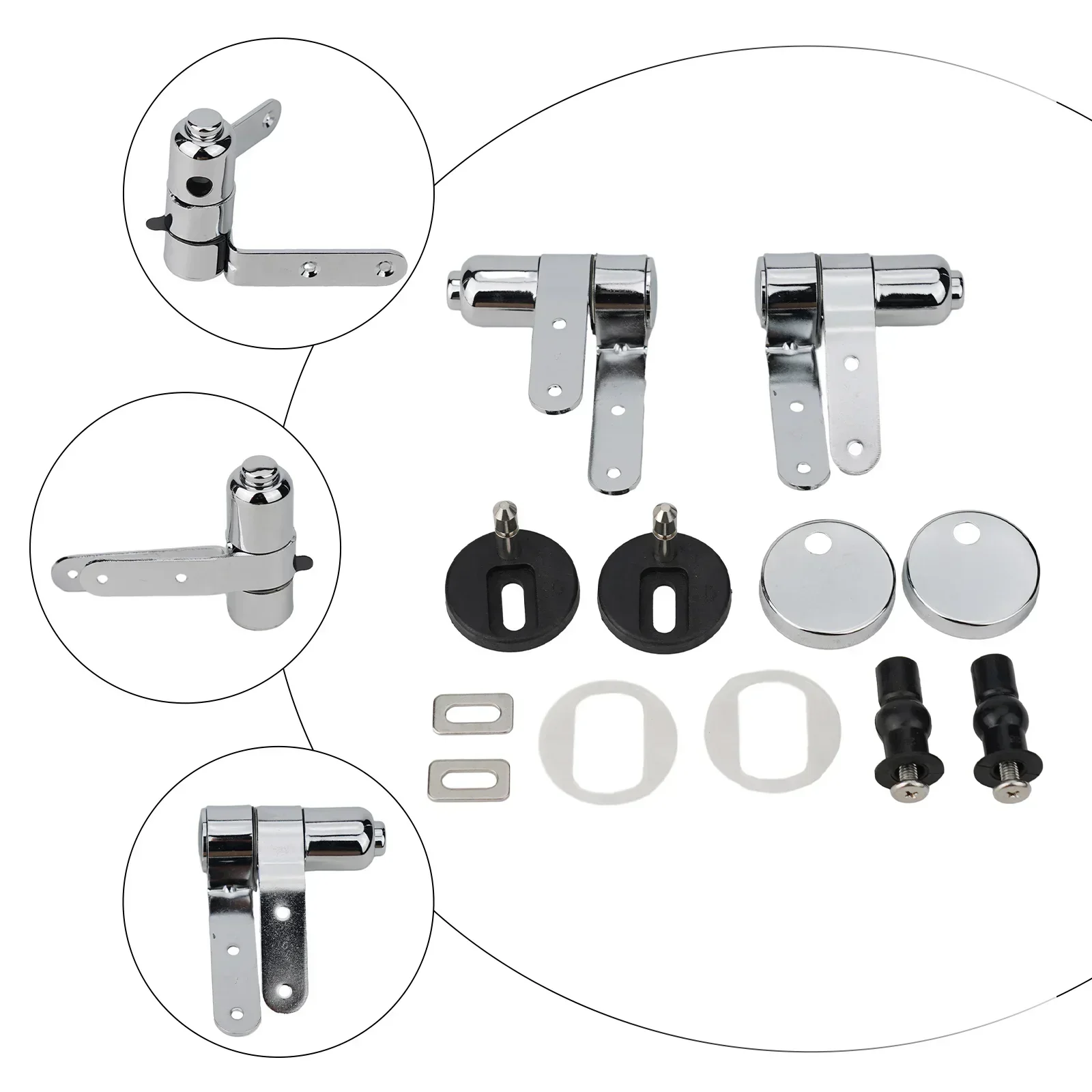 Toilet Cover Connecting Two-button Quick-release Hinge Stainless Steel 1.0-2.0N·m Two-button Quick-release Hinge Bathroom Parts