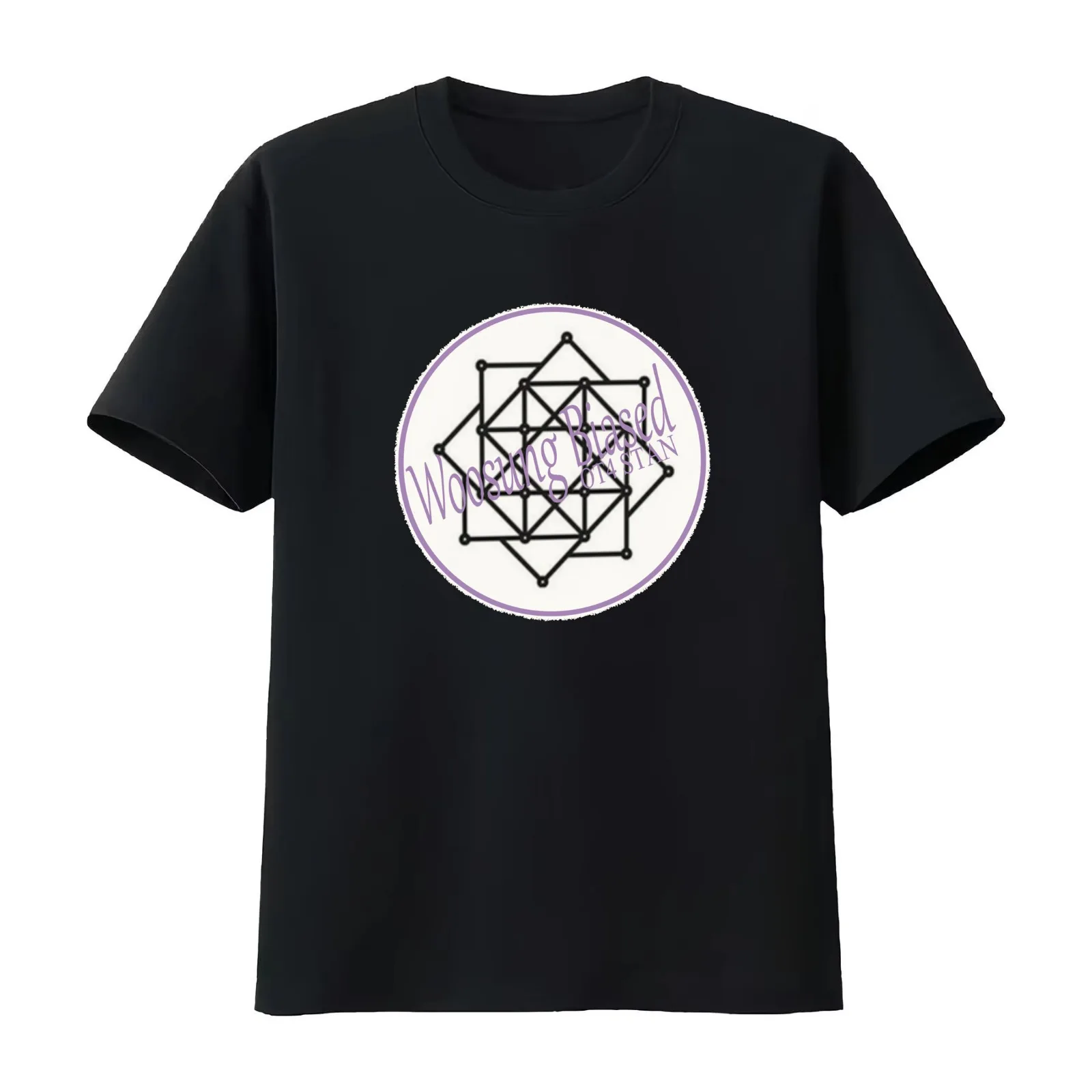 Woosung Biased- OT4 Stan with The Rose logo T-Shirt Summer Casual Cotton Tee Oversized Streetwear Tops Vintage Graphic Print