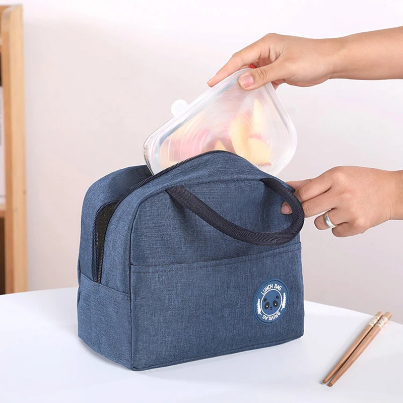 Borsa per il pranzo da 1 pezzo borsa per il pranzo portatile e isolata da ufficio per borsa Bento per studenti da lavoro