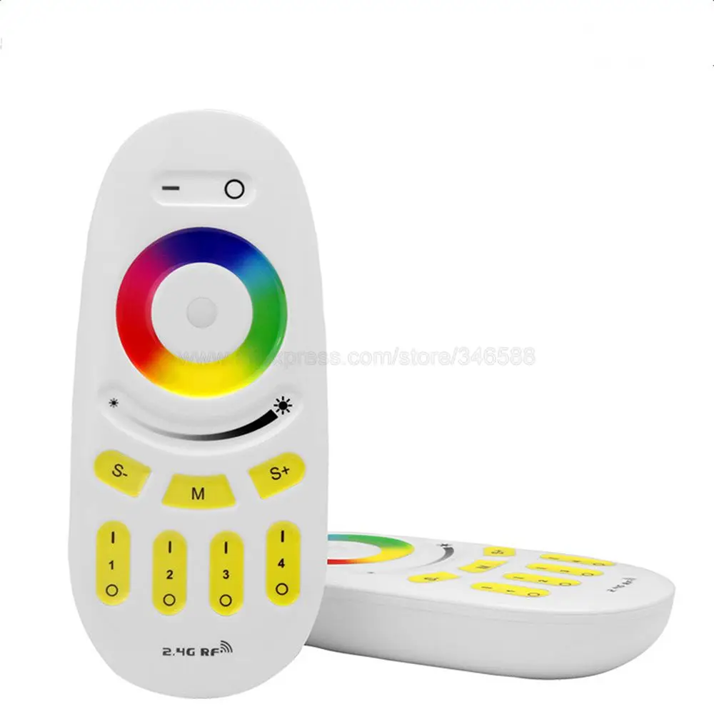 MiBoxer DC12V 24V 10A RGBW LED Strip Controller Support 4Zone 2.4G Wireless Touch Remote / APP WiFi / Alexa Google Voice Control