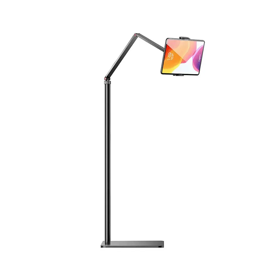 

Floor Metal Stand for Smartphone Tablet Universal Adjustable Holder Height Pad