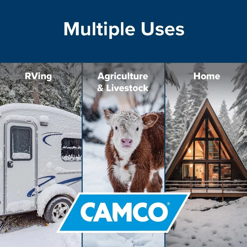 خرطوم ماء ساخن 50 بوصة لـ RV - يمنع التجميد حتى -20 °   — معتمد لمياه الشرب وخالي من الرصاص - رائع للمخيمات