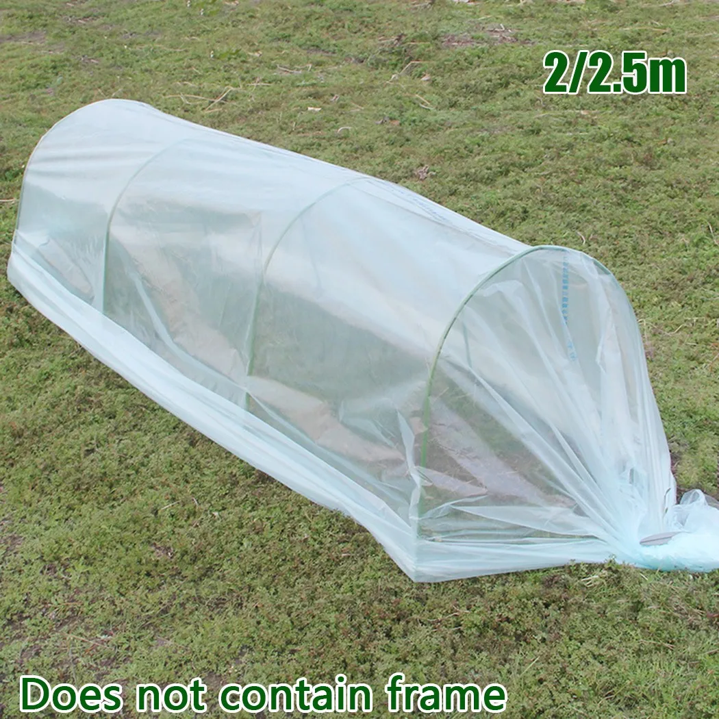 1 Pc 2/2.5m Greenhouse Tunnel Foil Plastic Yard Horticultural Polythene Sheet Plant Cover Household Garden Supplies