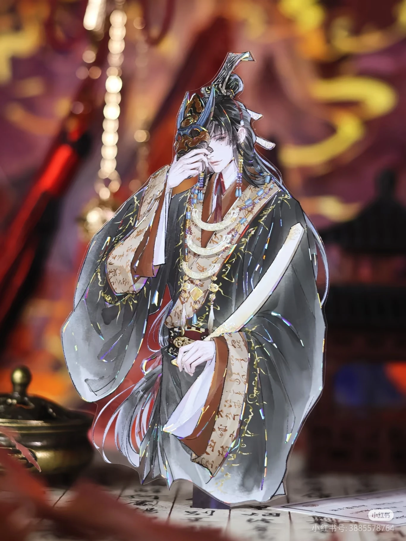 spirit-witch-handsome-man-washi-pet-tape-shiny-mobile-phone-back-card-character-white-wizard