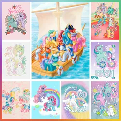 Cute Cartoon My Little Pony Diamond Painting Cross Stitch Mosaic Embroidery 5D DIY Art Pictures Printed Bathroom Decoration