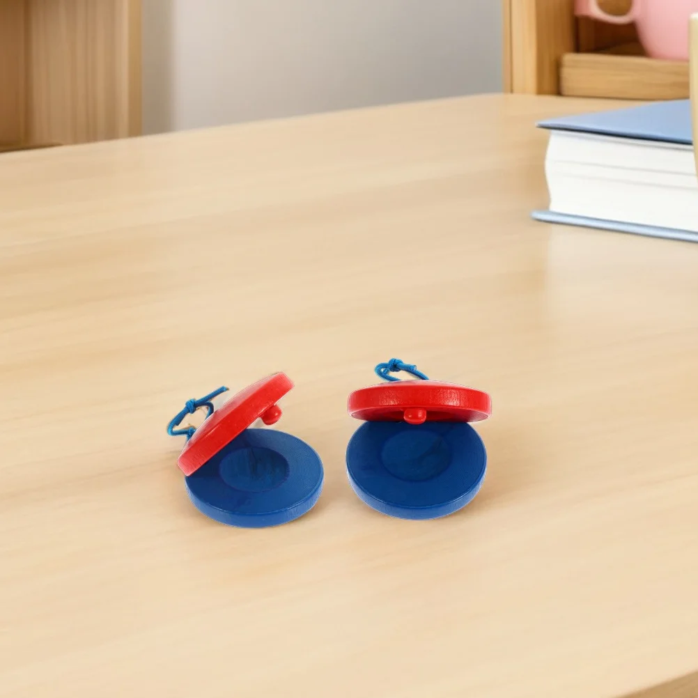 10 قطعة صنجات الأصابع الخشبية المصفقين اليدوي تصميم صديق للأطفال أورف التعليم التكامل المحمولة تنوعا أصيلة #2