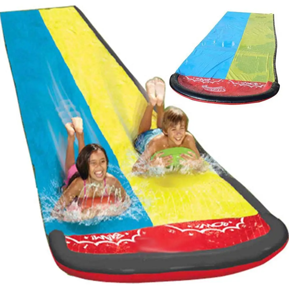 

2 Slides 192'x58" Commercial Outdoor Inflatable Water Slide With Pool Heavy Duty Water Slide Backyard Waterslide