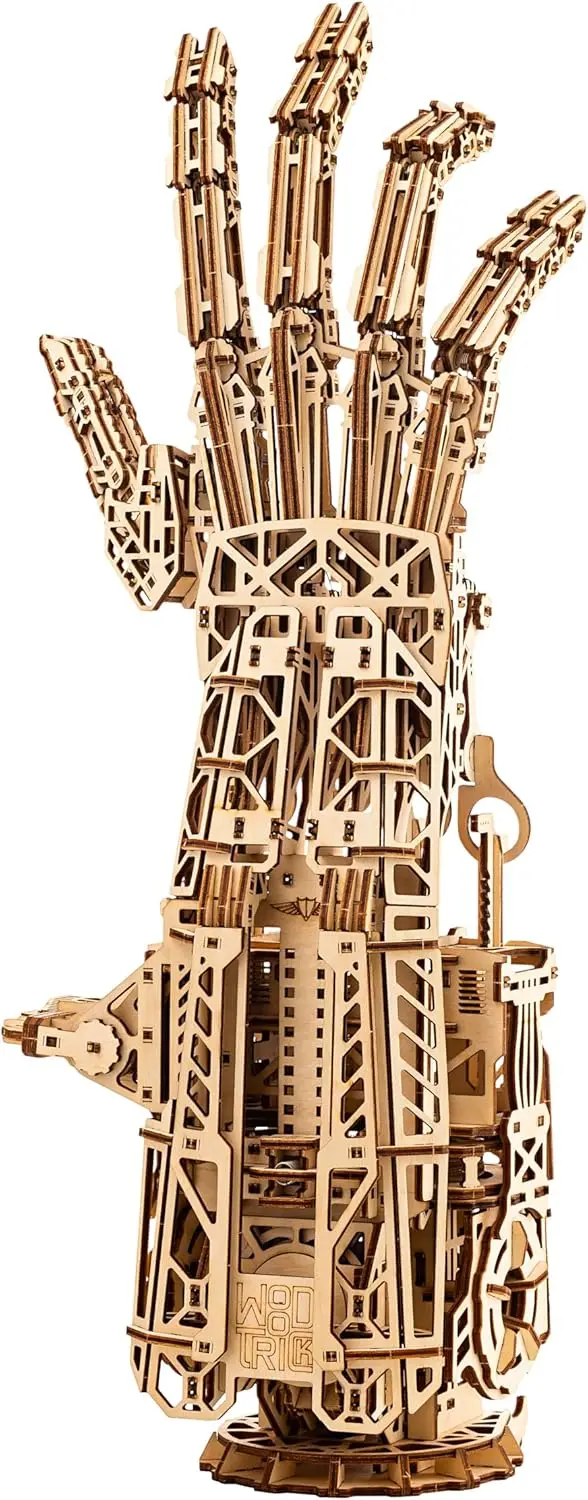 

Cyber Robotic Hand 3D Деревянные пазлы для взрослых и детей для сборки - Деревянные модели Инженерный проект DIY Механические 3D-пазлы