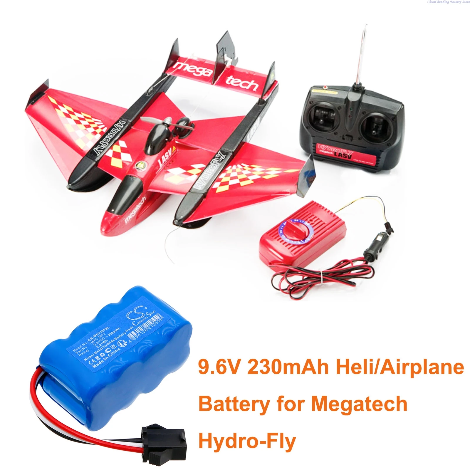 

Cameron Sino 9.6V 230mAh CS-MHY397SL Heli/Airplane Battery MTC 3972 for Megatech Hydro-Fly +TOOL