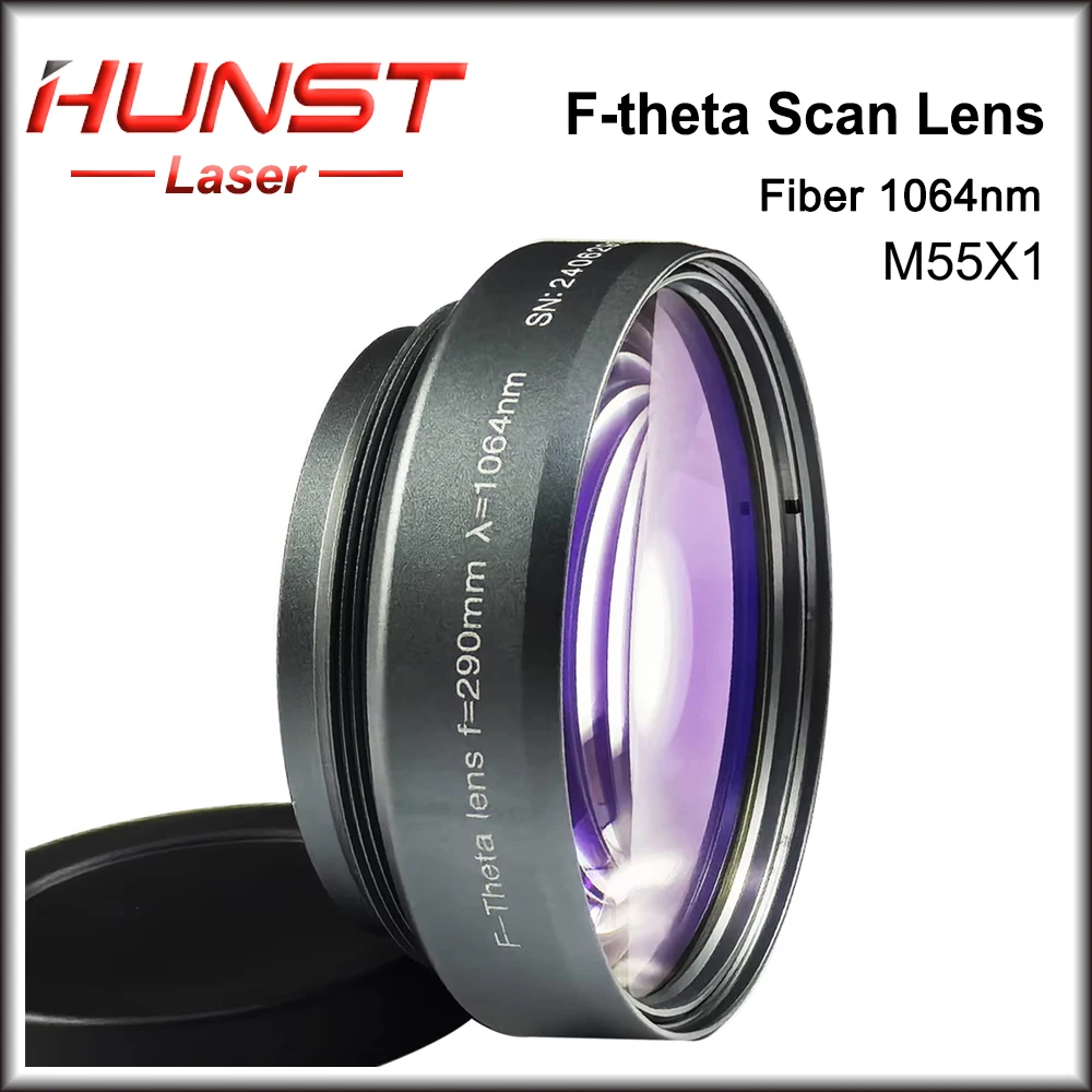 HUNST F-theta Scan Lens Thread M55 1064nm Galvo System for 1064nm YAG Optical Fiber Laser Marking Machine Parts