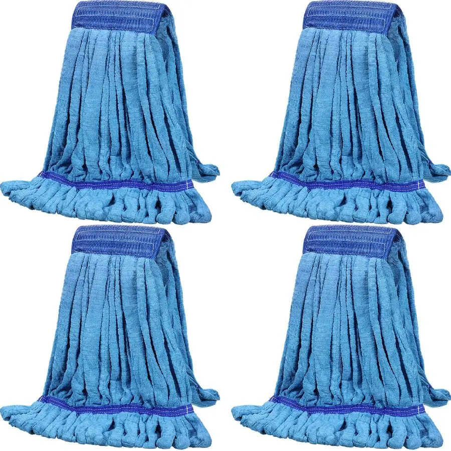

4 Pcs Commercial Mop Head Replacement Tube Microfiber Industrial Looped End Mop Heads Refill for Floor Cleaning for Home Commerc