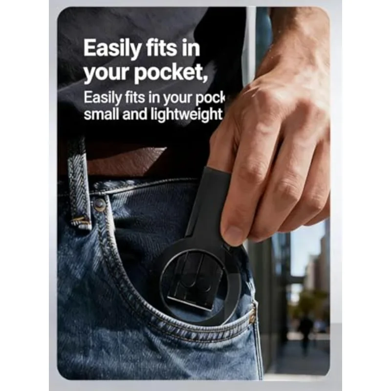 Foldable Magnetic Phone Tripod Stand Lightweight Pocket Handheld Phone Holder Adjustable Magnetic Snap‑on Ring Selfie Video view 5