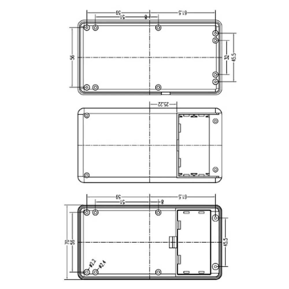 Plastic Waterproof Black DIY Housing Control Instrument Sensor Housing Case Plastic Electronic Project Box Electric Supplies