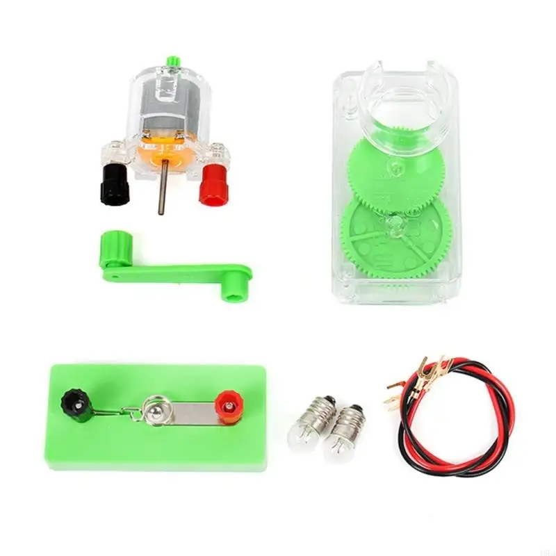 DIY Generator Motor Set Stem Education Toy Assembling Science Toy Hand Generator Motor Assemble Kits for School