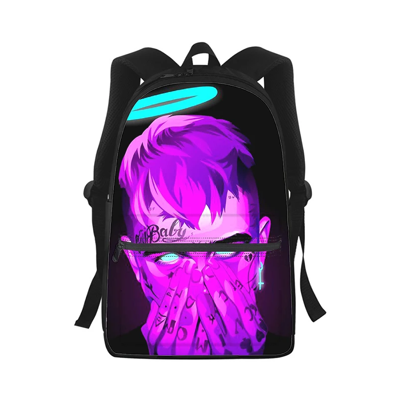 Lil Peep Rapper Mannen Vrouwen Rugzak 3d Print Mode Student Schooltas Laptop Rugzak Kids Reizen Schoudertas