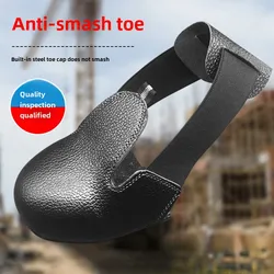 Anti Smashing Leather Shoes Covers Unisex Steel Toe Safety Shoes Cover Anti Smash Cover Toe Cap Outdoor Work Shoes Protection