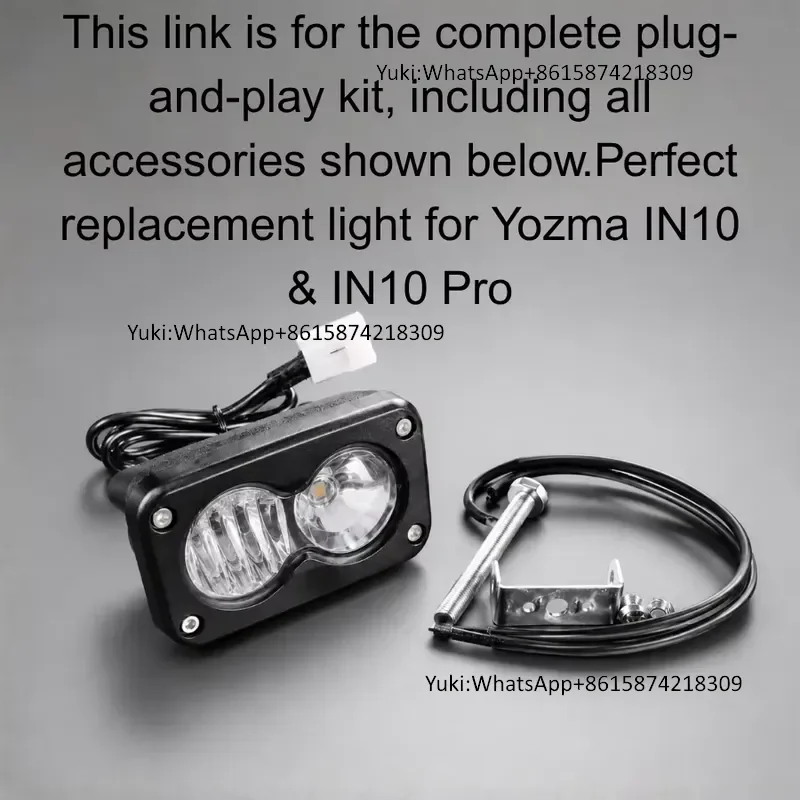 Baja Light Plug and Play LED Headlight for Yozma IN10 In10 Pro Electric Dirt Bike Off Road Replacement Light