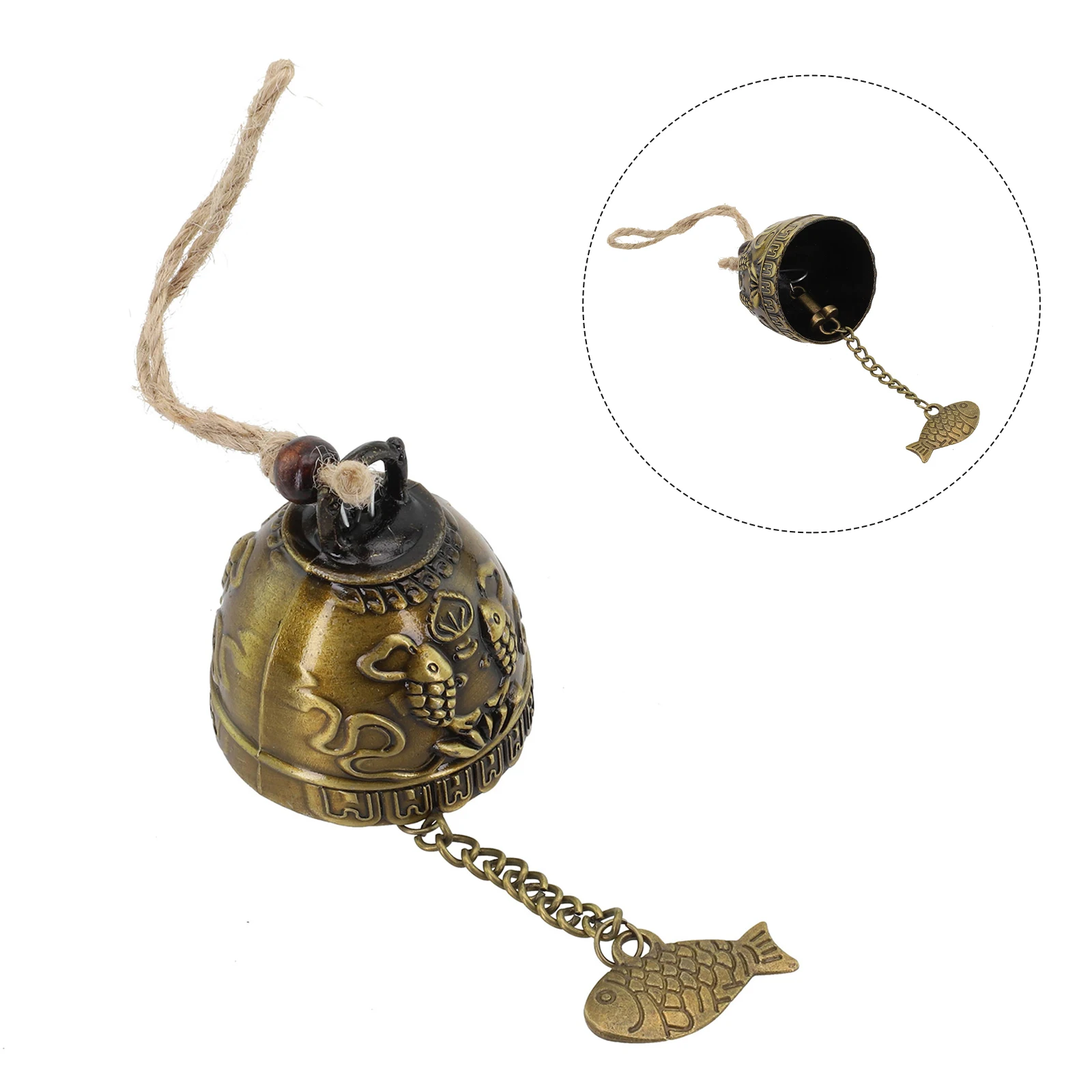 Abundant Wealth Garden Copper Windbell Home Decor for crisp Sound Elegant Ornament Good Luck Pendant Relaxing