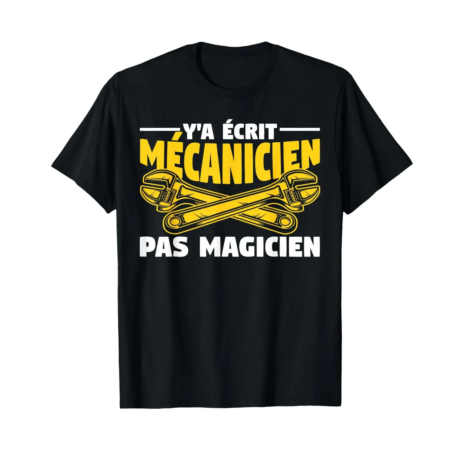 Y'A Written Mechanic No Magician Humour T Shirt vintage Washed homme Top For Everyday Wear fashion streetwear Breathable