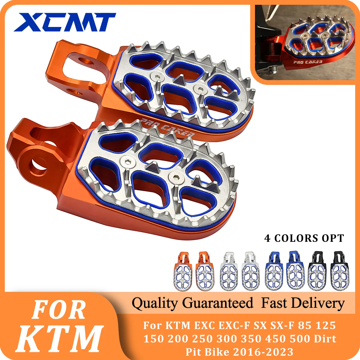 

Motorcycle Foot Rest Pegs Footrest Footpeg For KTM EXC EXCF XC XCF SX SXF 85 125 250 300 350 450 500 2017-2023 Dirt Pit Bike