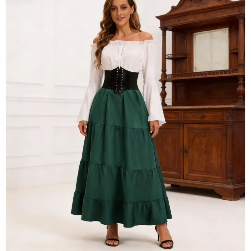 

Adult Women's Medieval Clothing Retro Court Long Dress Ball Stage Performance Costume For Adult Women