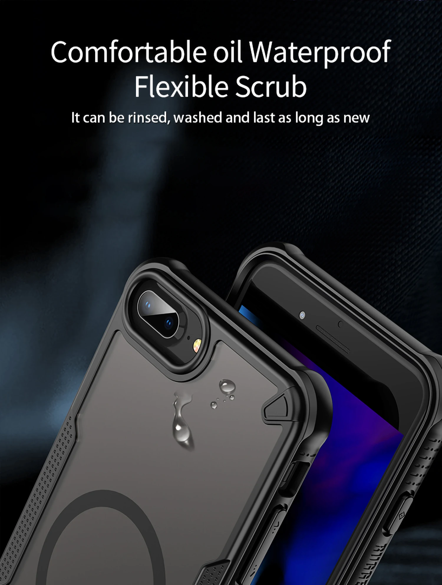 Magnetische, luxuriöse, matte, durchscheinende, stoßfeste Schutzhülle für iPhone SE3 SE2 6 7 8 Plus 7Plus 6S für Magsafe Wireless Charge Cover – Detail 2