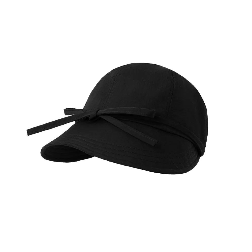 

Fashion Lace-up Bucket Hat Wide Brim Bowknot Duck Tongue Cap Quick Drying Summer Hat Women Girls Wear