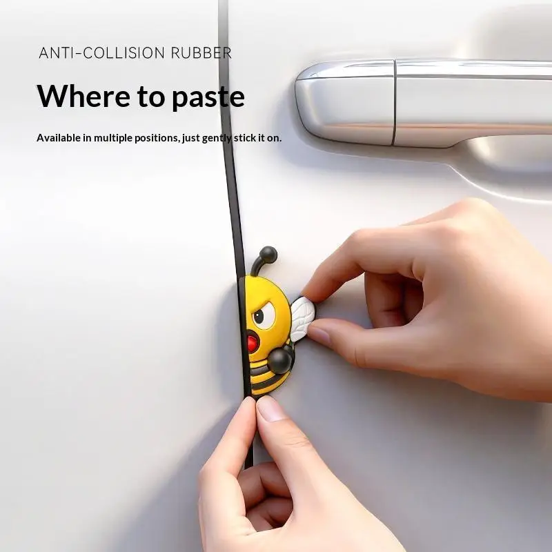 Cartoon Insects Chart Cute Insect Cartoon Car Door Anti-Collision Gel Durable Shockproof Edge ...